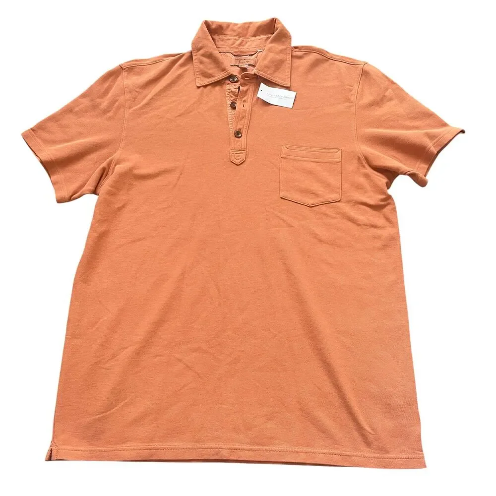 Banana Republic Mens Polo Sz L Golf Business Casual Country Club Preppy Cotton
